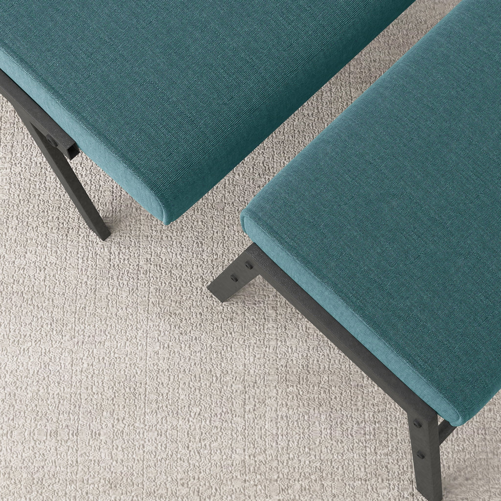 Green Linen Accent Chair with Ottoman U519794