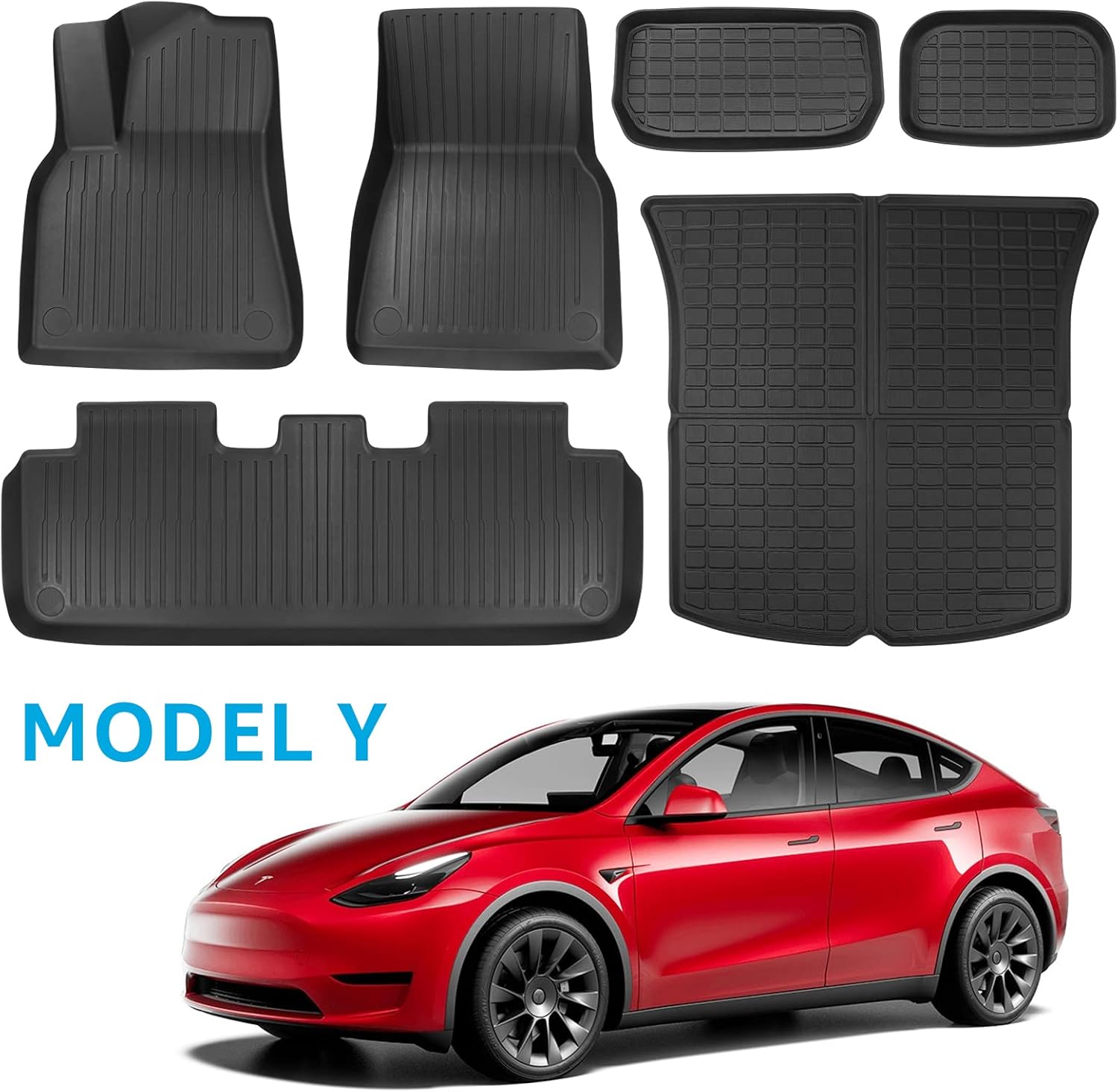 TPE Floor Mats Full Set Waterproof Front Rear Cargo Liner P850847