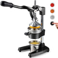Cast Iron Citrus Juicer Manual Hand Press with Stainless Steel Cup (Red) C71931