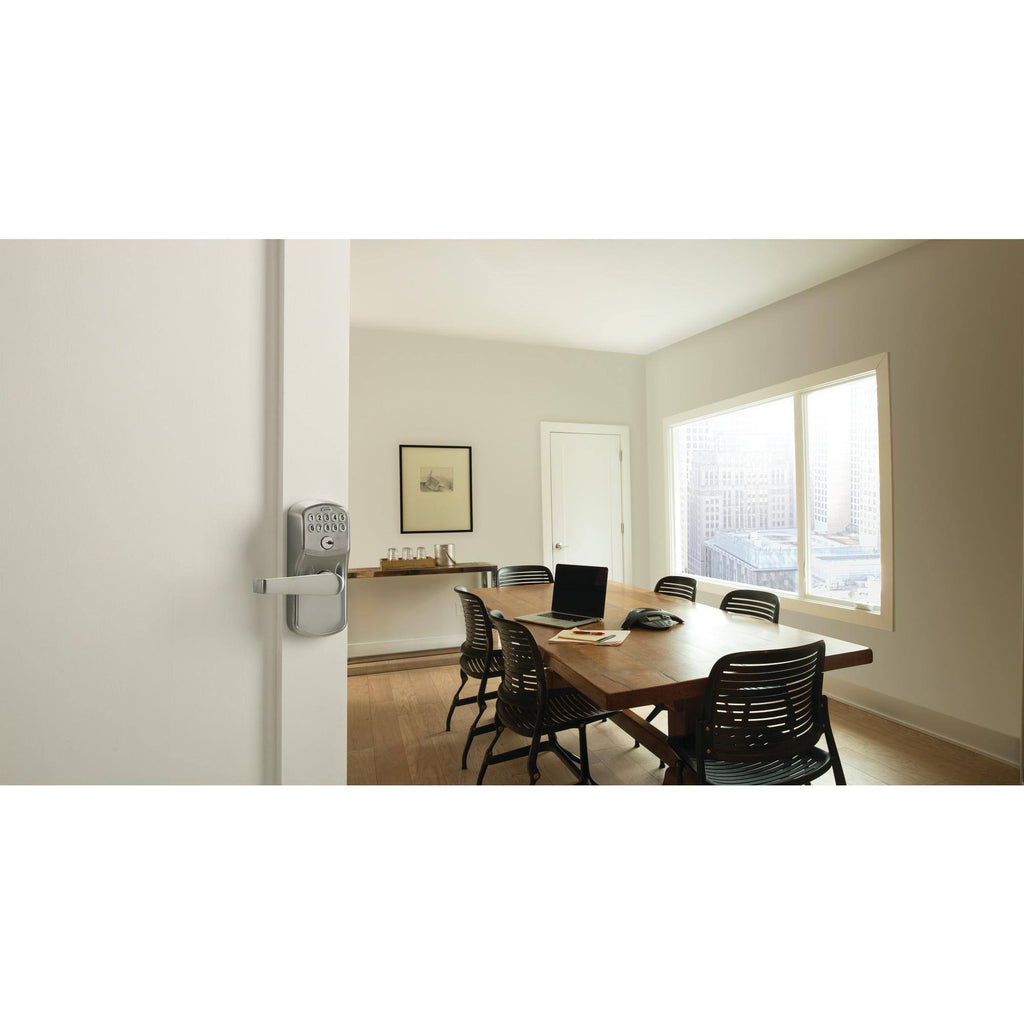 Satin Chrome Keypad Entry with Flex Lock M98660