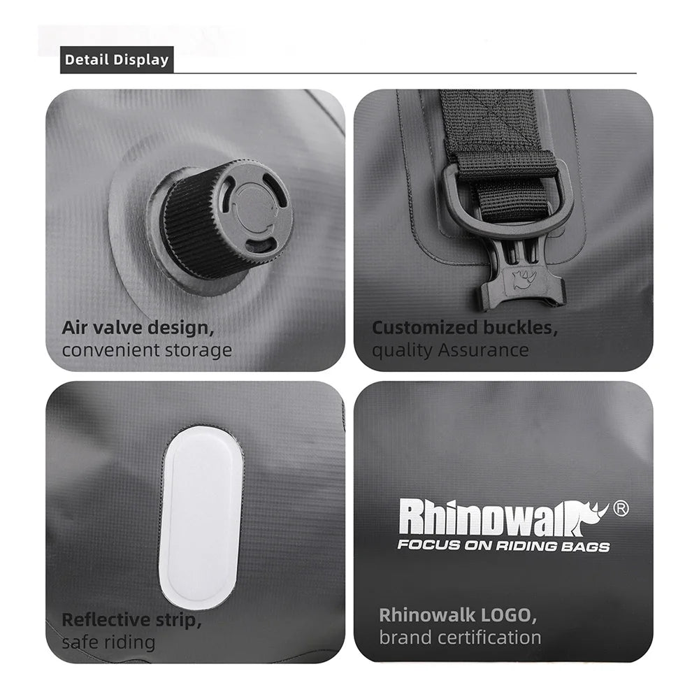 Motorcycle Rear Bag, Universal Large Capacity Bag N4248