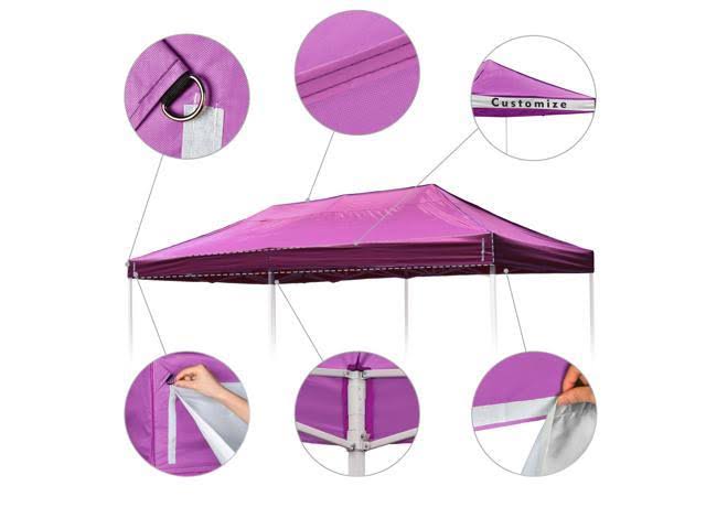 10x20ft Pop Up Canopy Top Kit with 4 Privacy Sidewalls R139