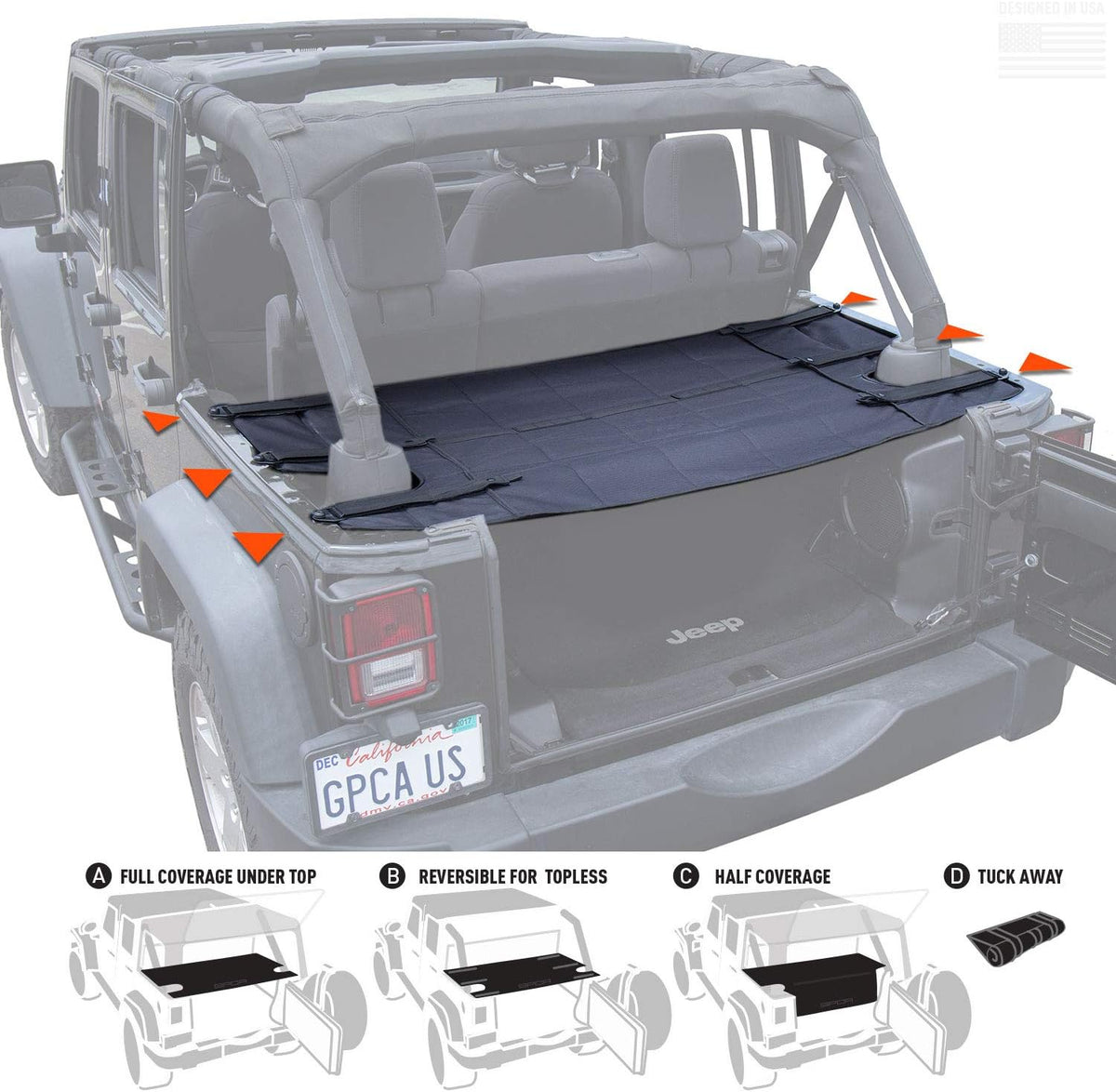 Cargo Cover for Wrangler Unlimited 4DR 2007-2018 Models X865