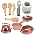 Mini Doll Furniture Metal Models Kids Educational Toys DIY Dollhouse Ornaments Pretend Cooking Pot B9118