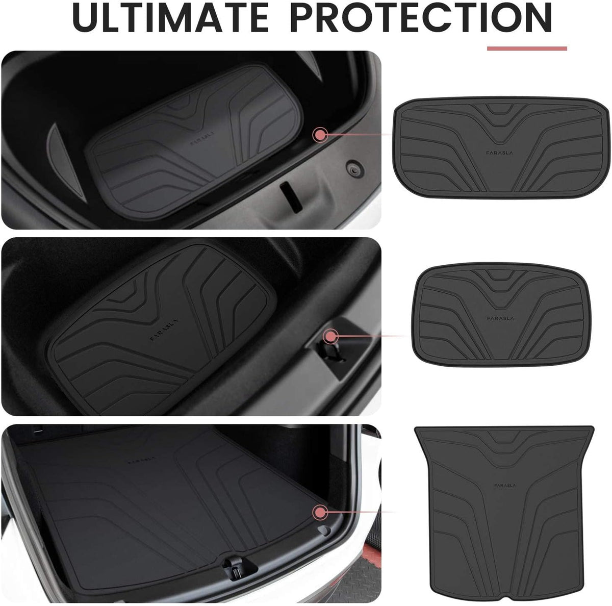 All Weather Cargo Mats for Tesla Model Y (Set of 3) P149