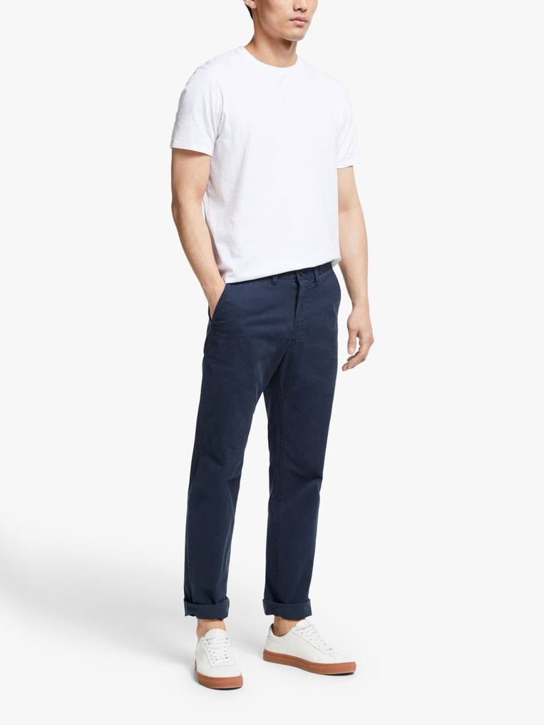Navy Straight Cut Chinos J31840