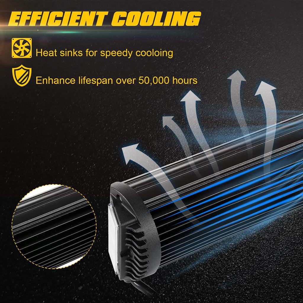 32inch Triple Row LED Light Bar Spot Flood Combo Offroad Light Q20703