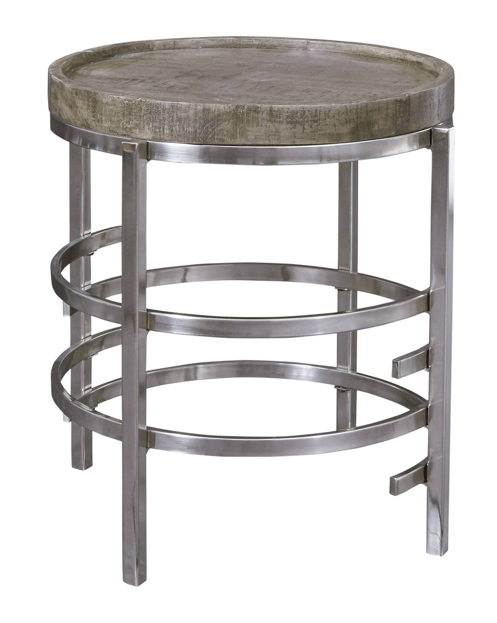 Gray Round End Table F6432