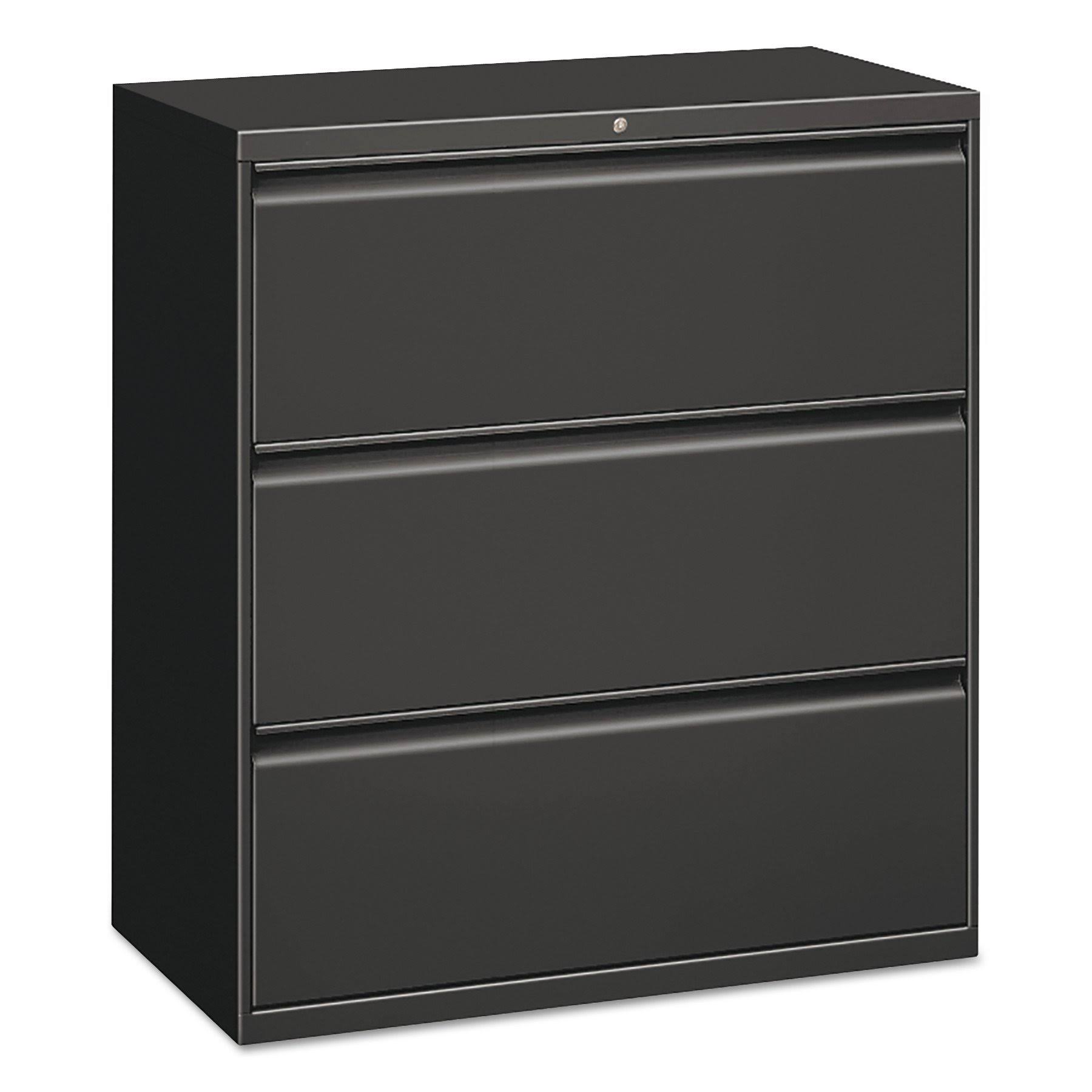 Three-Drawer Lateral File Cabinet, Charcoal Y230