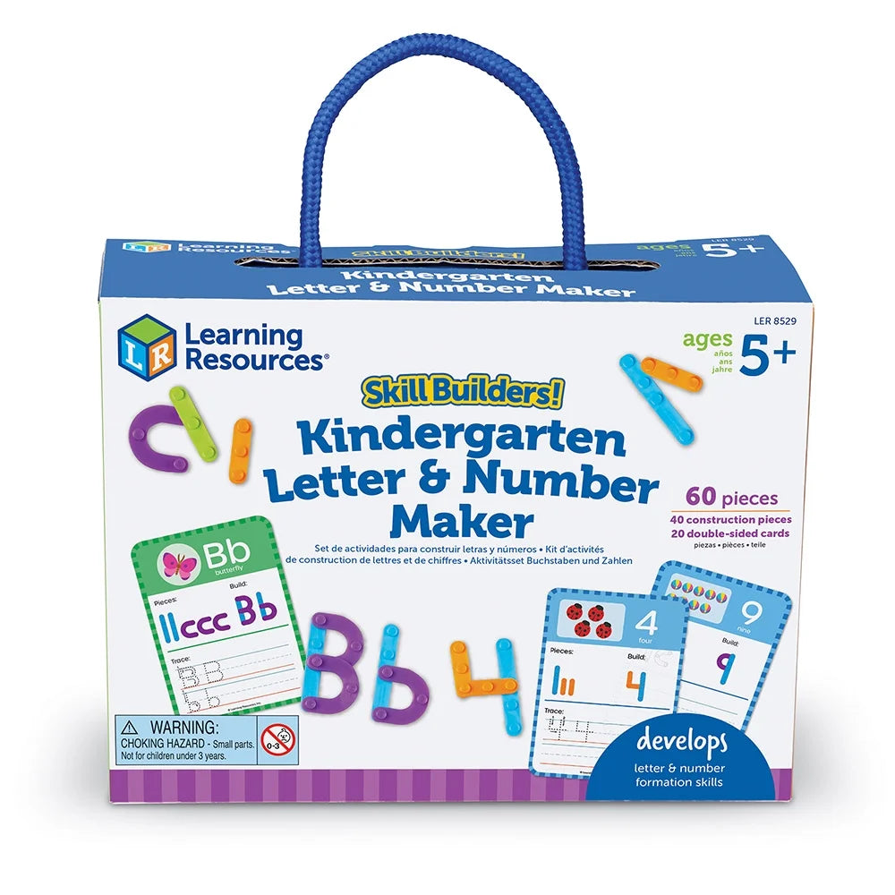 Kindergarten Letter & Number Maker - 60 Pieces Math Games C131435