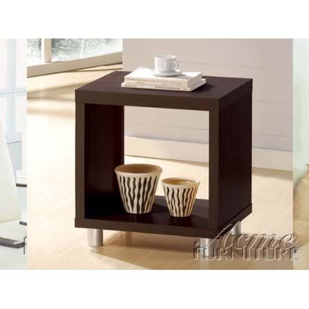 Espresso Finish End Table with Open Shelf G2012