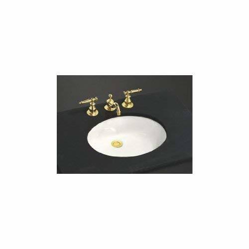 Almond Oval Undermount Bathroom Sink with Overflow I634