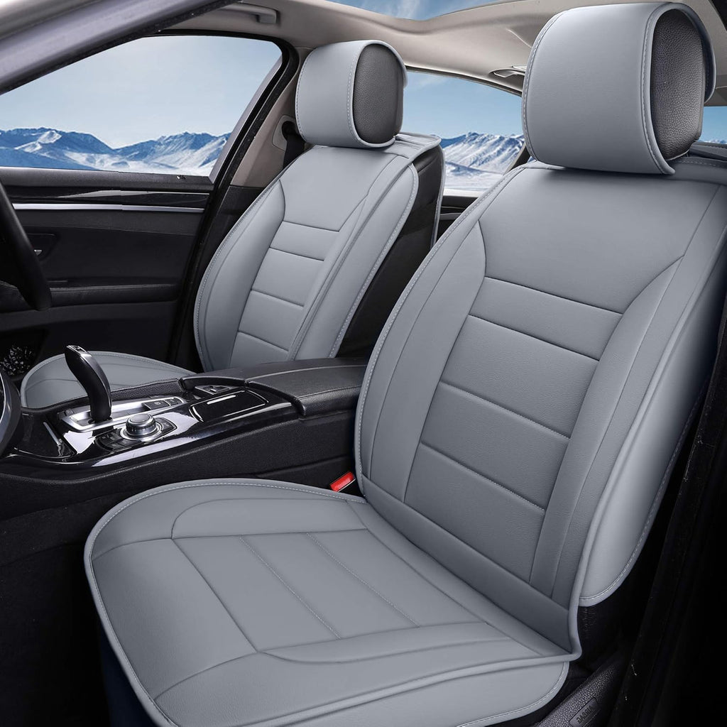 Triangle Black&Red Synthetic Leather Car Seat Cover 5 Seats Full Set V4058