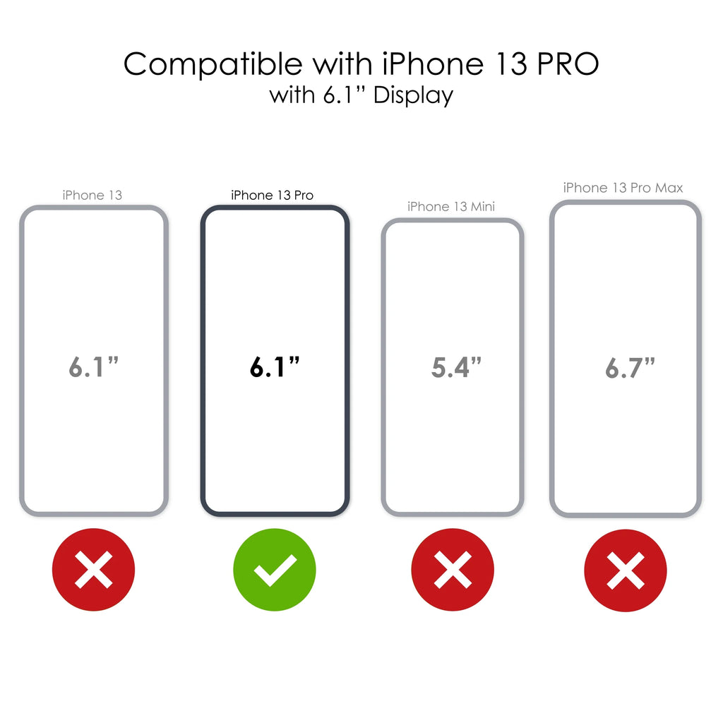 Clear Shockproof Hybrid Case for iPhone 13 PRO with Tempered Glass Screen Protector Z5417