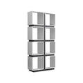 White and Gray Bookcase F8272
