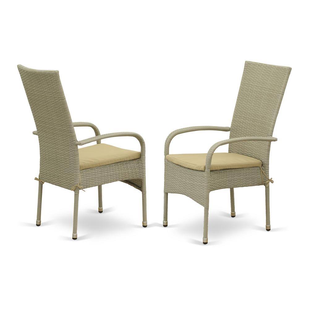 Wicker Patio Chair Natural Linen V8770