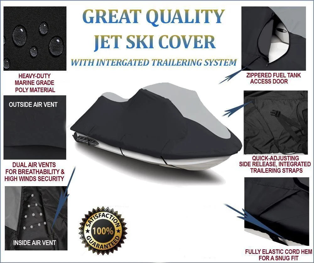 JETSKI Cover Compatible for Yamaha Wave Runner III / III GP Jet Ski PWC Cover 2 Seater O9636