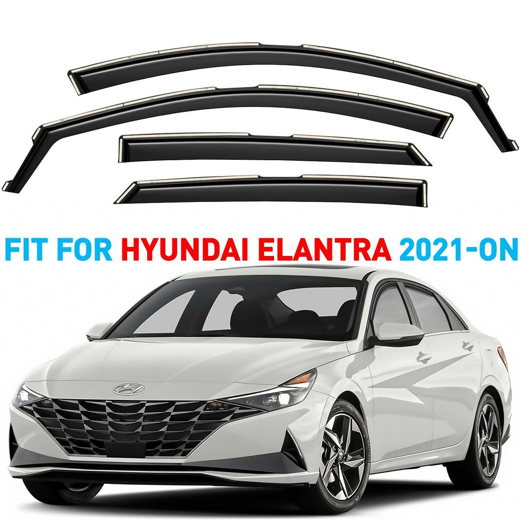 Smoke Tinted In-channel Side Window Vent Visor Deflectors Rain Guards 4pcs V8194