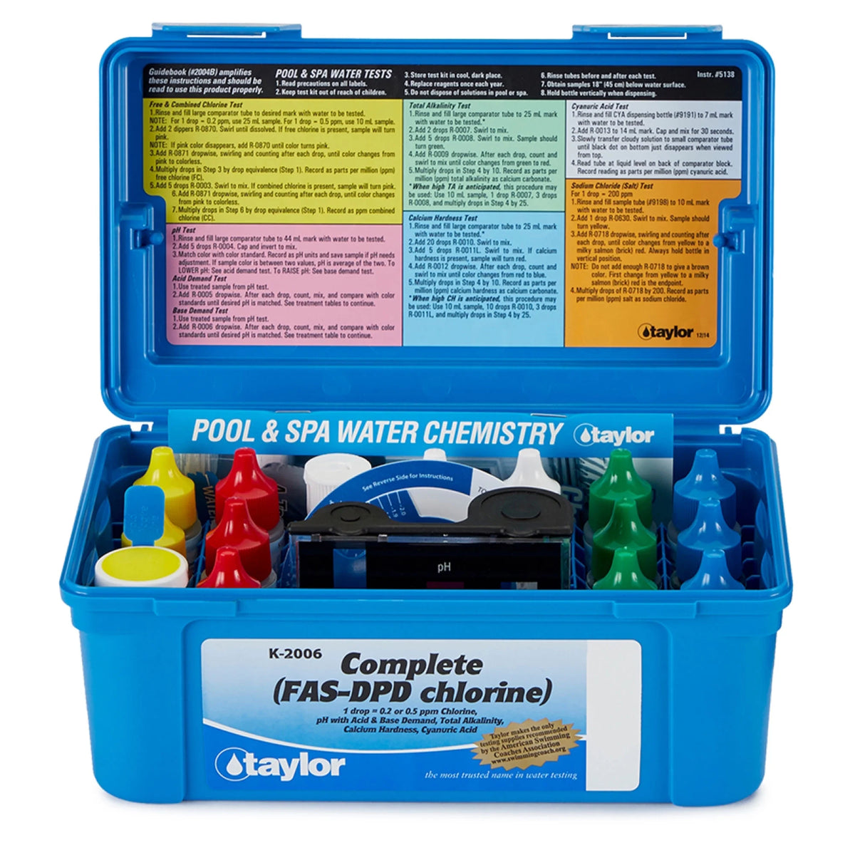 Complete Swimming Pool Water Test Kit Chlorine pH Alkalinity Y165