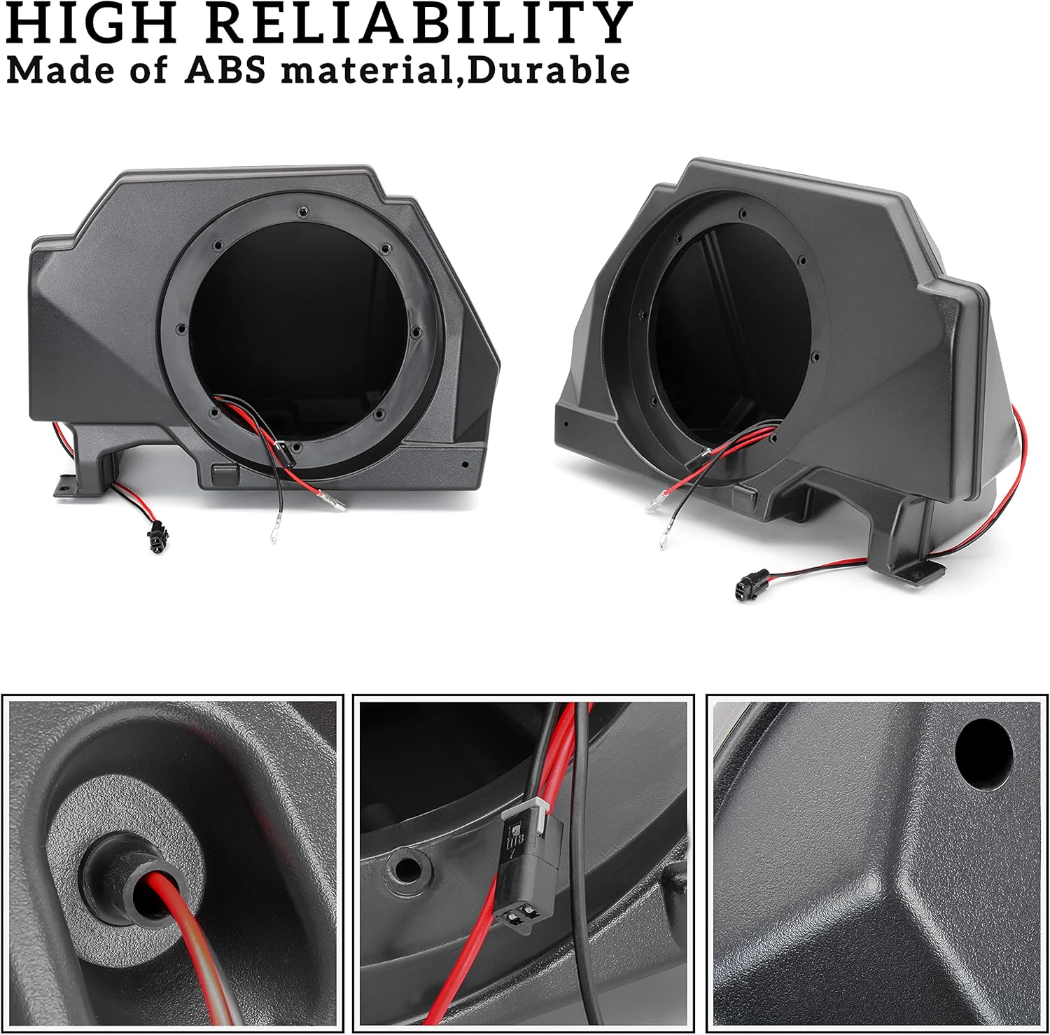 2PCS Rear Speaker Pods Panels with Metal Mount Brackets B838206