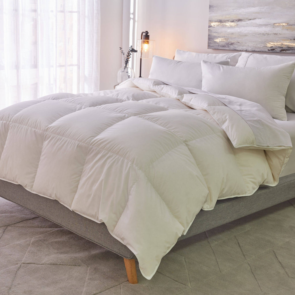 White Cotton Sateen Down Alternative Comforter Full - Queen X490