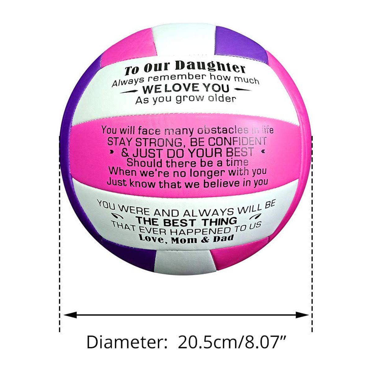 Pink 8 Inch Soft Touch Beach Volleyball E253387