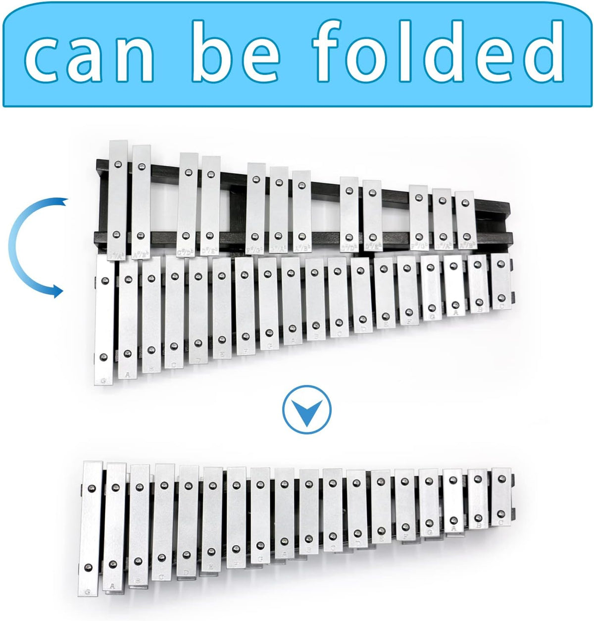 30 Notes Glockenspiel Kit Xylophone Bell with Carrying Bag Z491