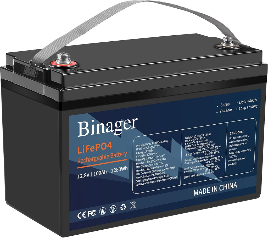 12V 100Ah Lithium Iron Phosphate Battery D94045