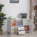 White 2 Drawer Office Filing Cabinet Printer Stand B9288