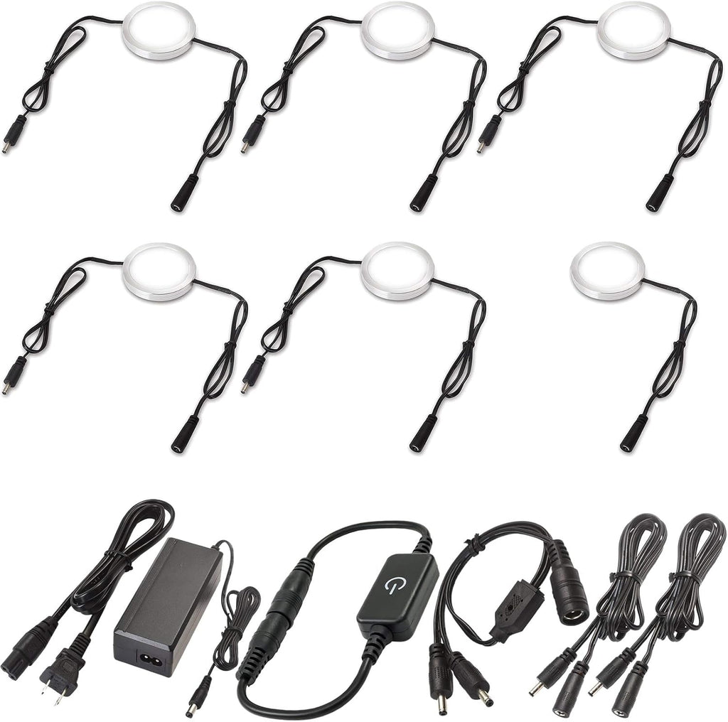 Under Cabinet LED Lighting Kit, Touch Dimmable, 12 Lights, Warm White B7171