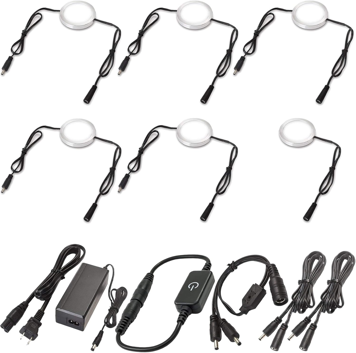 Under Cabinet LED Lighting Kit, Touch Dimmable, 12 Lights, Warm White B7171