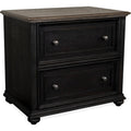 Black Antique Oak Lateral File Cabinet S652