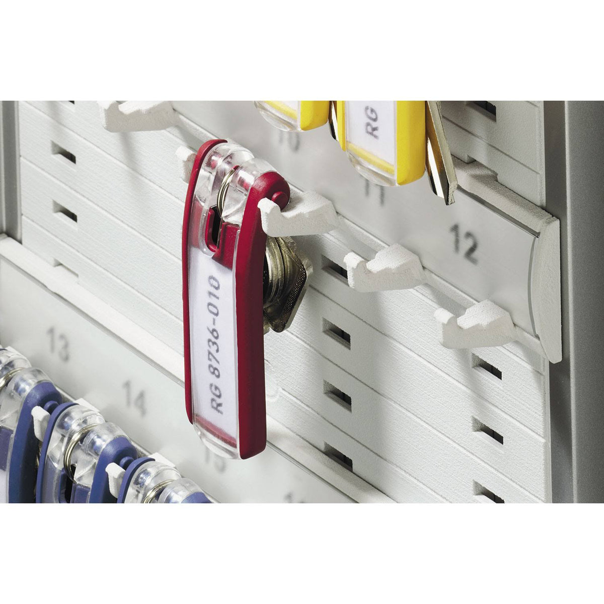 Brushed Aluminum Key Cabinet with 72 Hooks Z3705