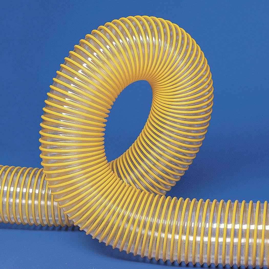 Industrial Ducting Hose, 3 in Dia., 50 ft, Clear, Yellow V49313