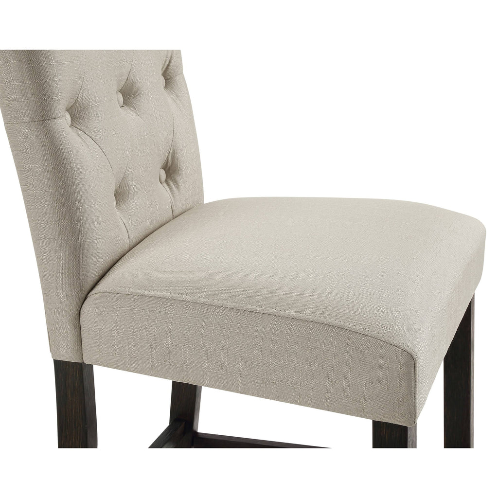 Solid Wood Tufted Barstool, Set of 2 N189394