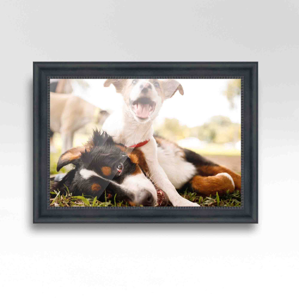 6x9 Black Real Wood Picture Frame J377538
