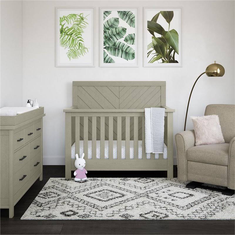 5-in-1 Convertible Crib in Mineral Gray N56883