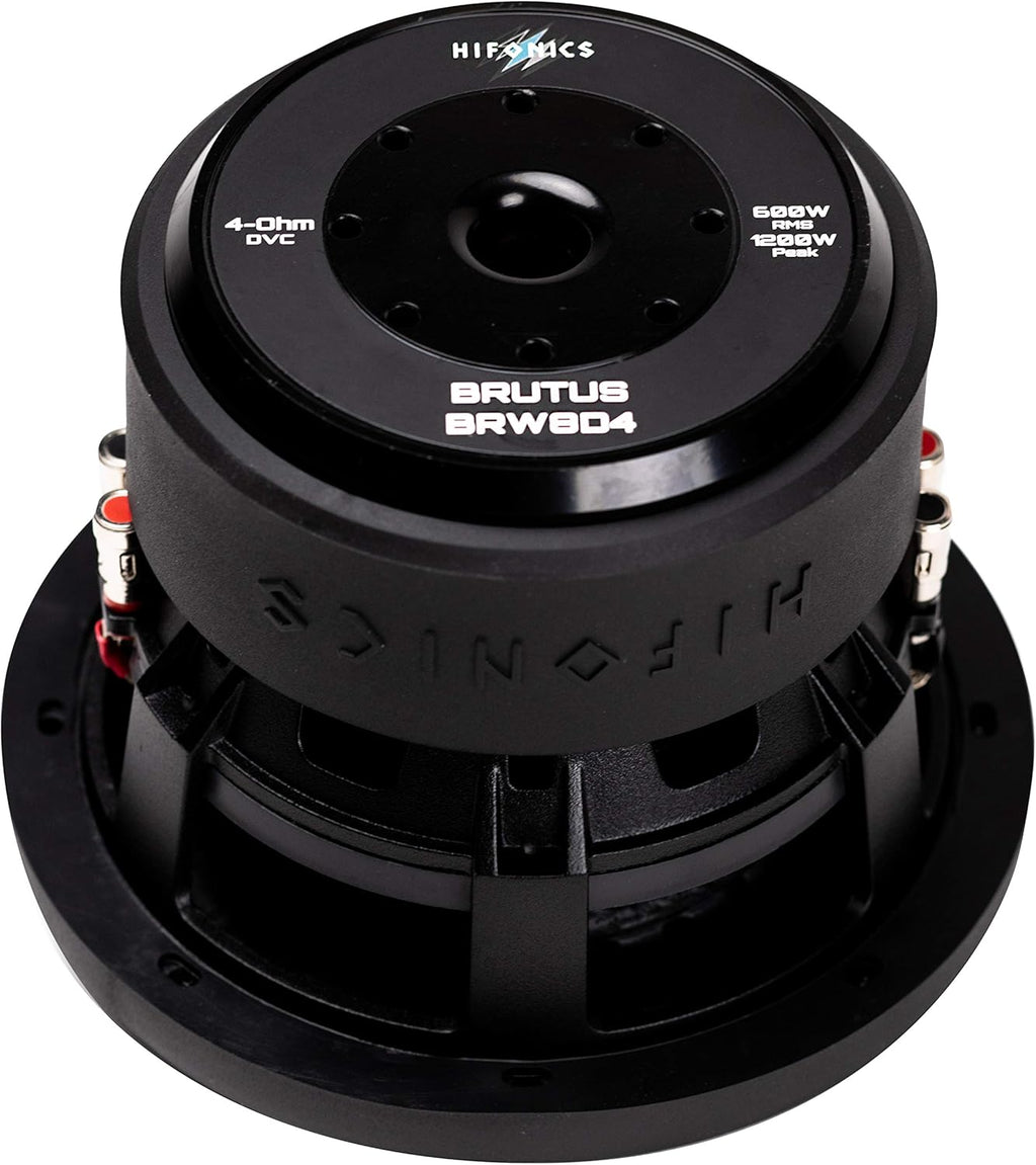 2 x 8 Inch Dual 4 Ohm Car Audio Subwoofer with Aluminum Die-Cast Basket K504183