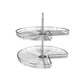 28x22 Chrome Kidney Lazy Susan 2-Shelf K388717