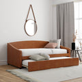 Saddle Upholstered Twin Daybed with Trundle I49205