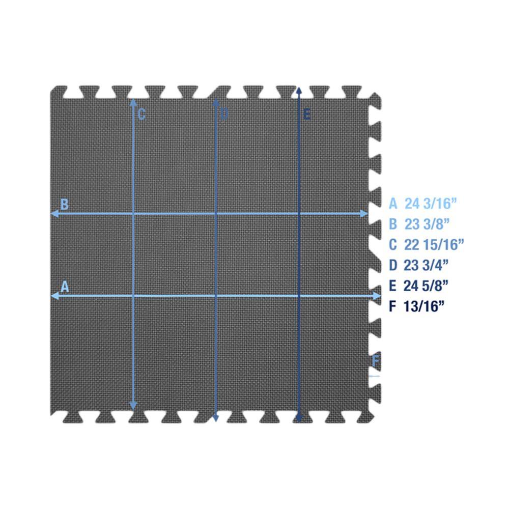 Grey Eva Foam Rubber Interlocking Floor Set N29087