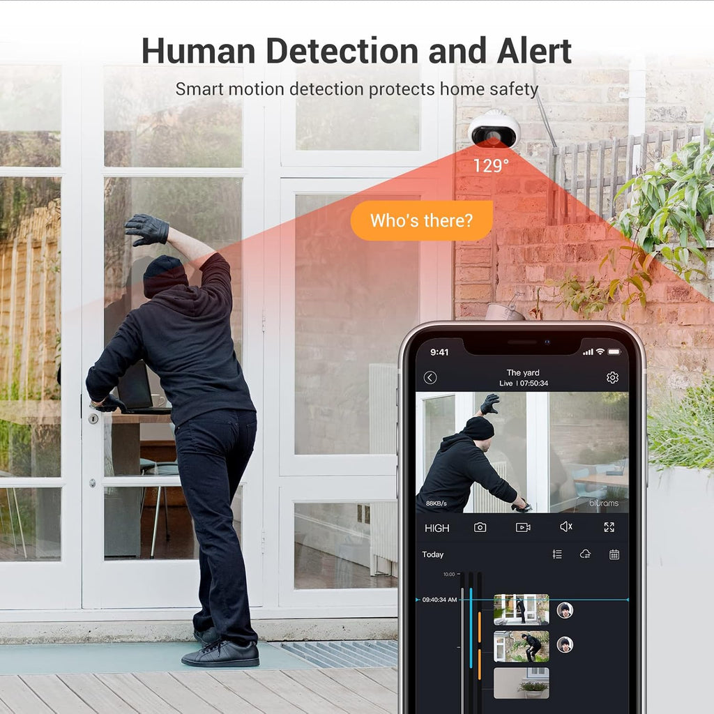 2pc Outdoor Security Camera System 1080p FHD with Two-Way Audio and Starlight Night Vision S2792