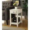 White End Table with Storage D5712