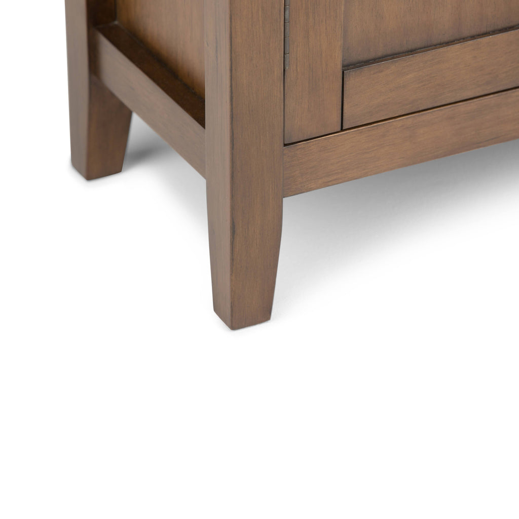 Solid Wood Low Storage Cabinet Light Golden Brown J774313