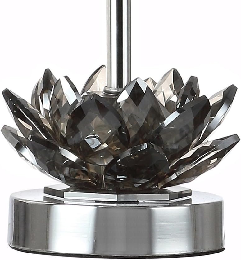 25 Crystal LED Table Lamp, Smoke Gray/Chrome D79844