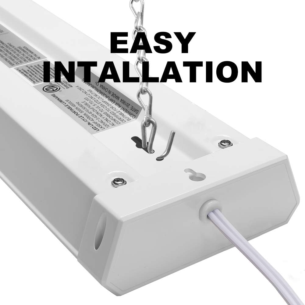 10 Pack 4ft LED Shop Light, 48 Inch Linkable Integrated Fixture, 42W, 5000K O617