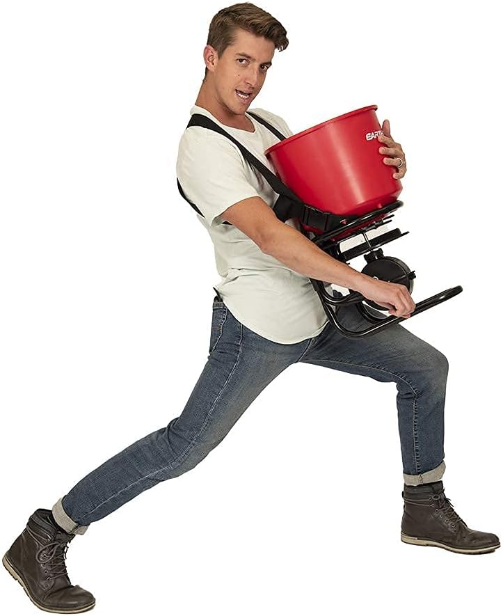40 LB Portable Chest Mount Hand Crank Broadcast Spreader K66038
