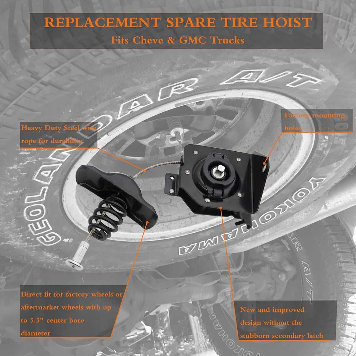Spare Tire Hoist Carrier Pack of 2 P7158
