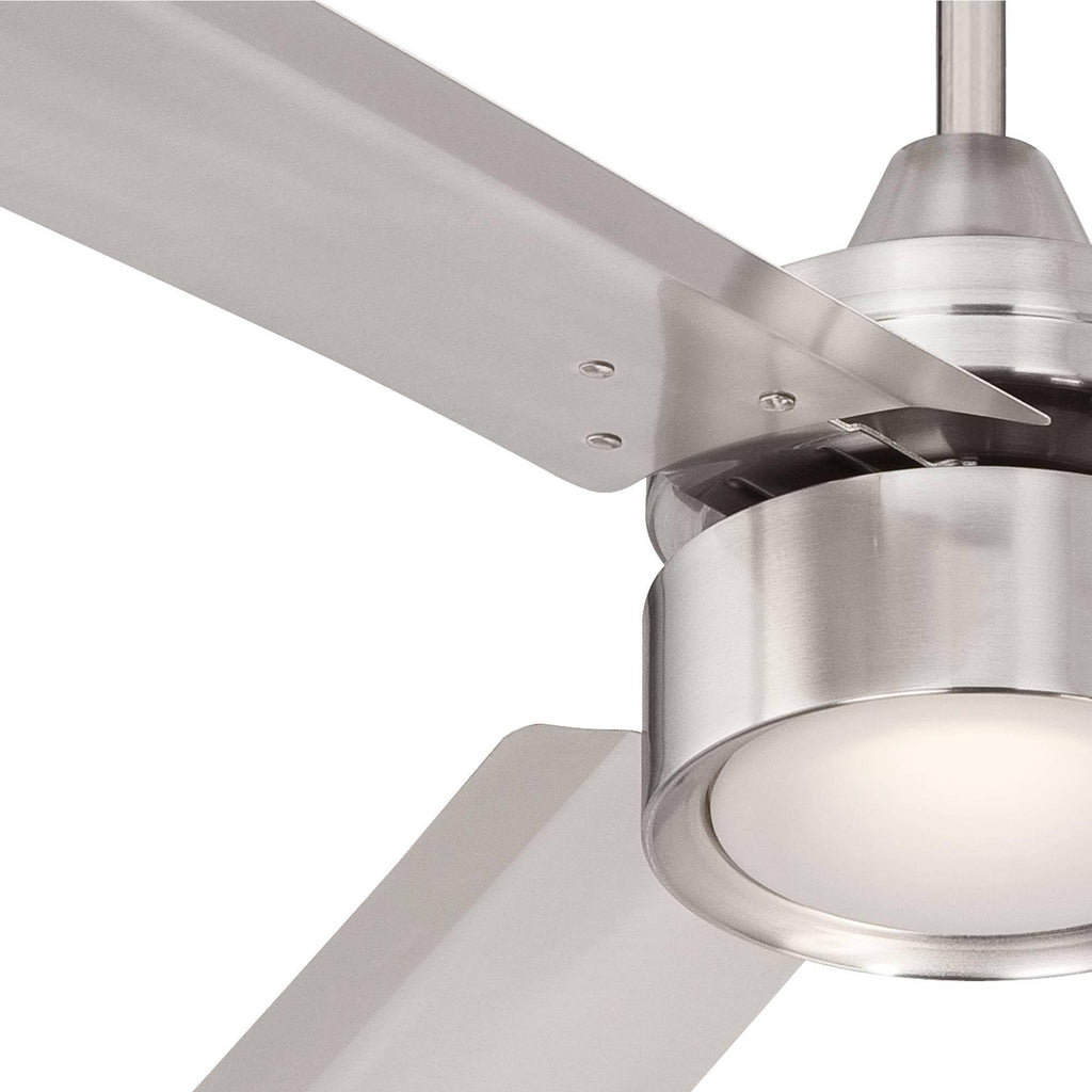 Brushed Nickel Indoor Ceiling Fan with Light LED Remote Control Z335701