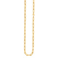 14K Yellow Gold Paperclip Necklace 18 inches Q126